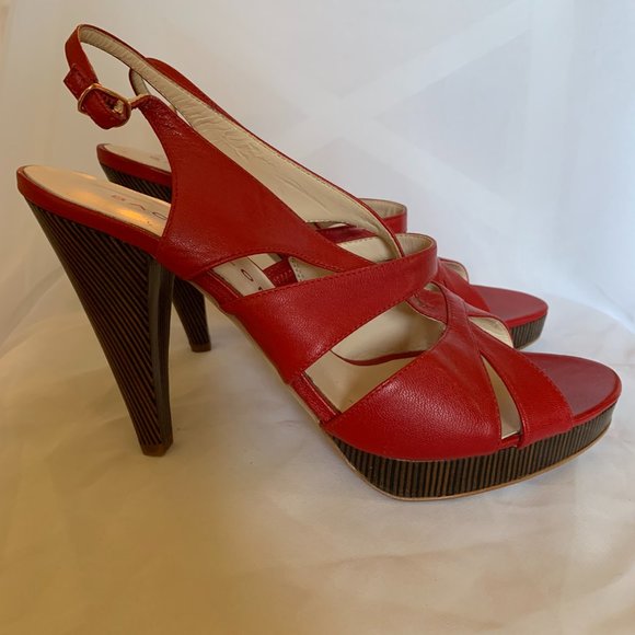 Leather Sacha London red high heels  Size 10 - Picture 2 of 5